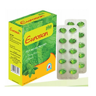 Vinaphar ￼EUROSAN ( Viên màu xanh ) - Bổ Phế , Làm Ấm Họng , Giảm Ho, Giảm Đau Rát Họng, Thông Thoáng Mũi  Họng ( Hộp 100 viên )