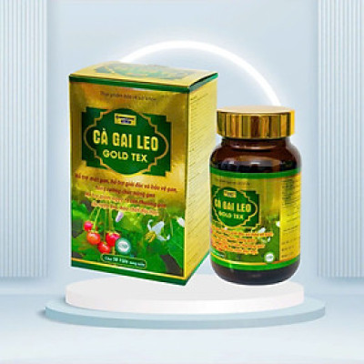 Viên uống giải độc gan Cà gai leo gold tex, lọ 50 viên
