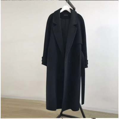 Áo mangto dạ dáng dài màu đen - Hàng cao cấp 