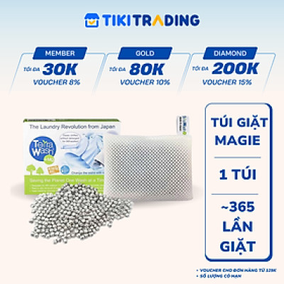 Túi giặt quần áo thay thế bột giặt Magie Terra Wash +Mg - Công nghệ Nhật Bản Hộp 125gr 
