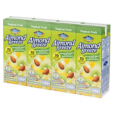 SỮA CHUA UỐNG ALMOND BREEZE TROPICAL FRUIT (170ml x4 hộp)