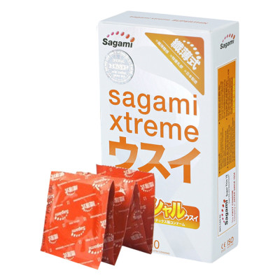 Bộ 2 Hộp Bao Cao Su Siêu Mỏng Cao Cấp Sagami Xtreme Super Thin (10 Bao)