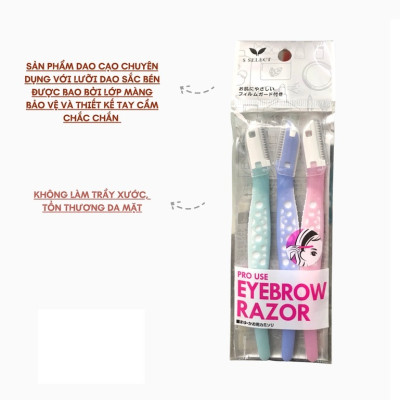 DAO CẠO LÔNG MÀY S SELECT PRO USE EYEBROW RAZOR (3 CHIẾC/GÓI)