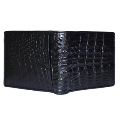 Ví Nam Da Cá Sấu Huy Hoàng HT2219 (12.5 x 10 cm) - Đen