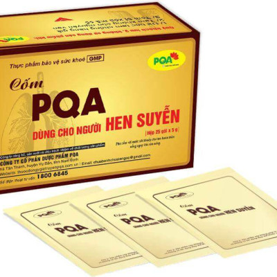 Cốm Hen Suyễn PQA Hỗ Trợ Giảm Ho Thông Phế Dùng Cho Người Bị Khó Thở, Viêm Phế Quản Hộp 25 Gói