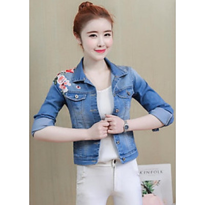 Áo Khoác Jean Nữ Titishop NT62 - Xanh