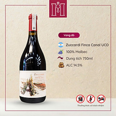 Rượu vang đỏ Argentina Zuccardi Finca Canal UCO 750ml 14.5% nhập khẩu - Hàng chính hãng