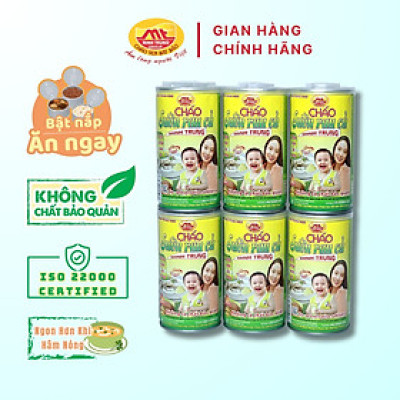 Cháo sườn rau củ Minh Trung 365g - Cháo Sườn 6 (combo 6 lon)