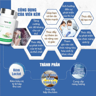 Thực phẩm bảo vệ sức khỏe Viên Kẽm - Thiên Sư. Người cơ thể yếu, miễn dịch suy giảm  Người dinh dưỡng kém, chức năng đường ruột hấp thu không tốt