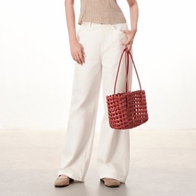 Quần jeans ống rộng dáng suông thêu nơ quần bò cá tính Bow Miều Est.2013