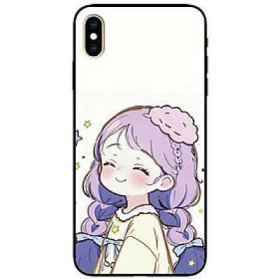 Ốp lưng cho iPhone X - iPhone Xs - Xs Max - XR - iPhone 11 - 11 Pro Max - Cô Gái Tóc Tím - Hàng Chính Hãng