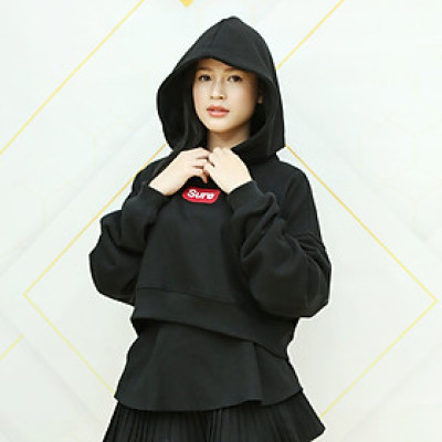 Áo Hoodie Dáng Lững Logo Thương Hiệu Sure Fashion, Chất Nỉ Cotton Dày Dặn