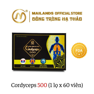 COMBO 4 hộp Đông Trùng Hạ Thảo MaiLands Cordyceps 500 (60 viên)