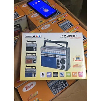 Đài radio 310BT Chất Lượng Tốt Am/Fm/Sw Đa Chức Năng Radio Với USB/Khe Cắm SD -kết nôi Bluetooth -tích hợp pin sạc-Hàng Chính Hãng