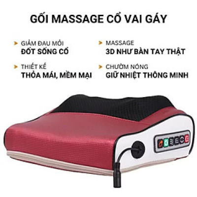 BỘ GỐI ĐIỆN MASSAGE CỔ VAY GÁY 20 BI MASSAGE 