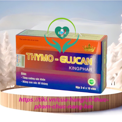 Viên uống Thymo - glucan Kingphar , hộp 30v, tăng cường sức đề kháng