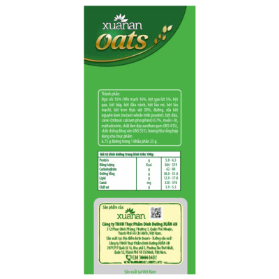 Combo 2 túi: Ngũ Cốc Yến Mạch Óc Chó Và Mè Đen 400G + Ngũ Cốc Yến Mạch 400G [ít đường]