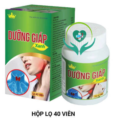 Viên uống Dưỡng Giáp Xanh Kungphar, lọ 40v, hỗ trợ trường hợp bị cường tuyến giáp