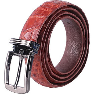 Thắt Lưng Nữ Da Cá Sấu Huy Hoàng HT5202 - Nâu Đỏ