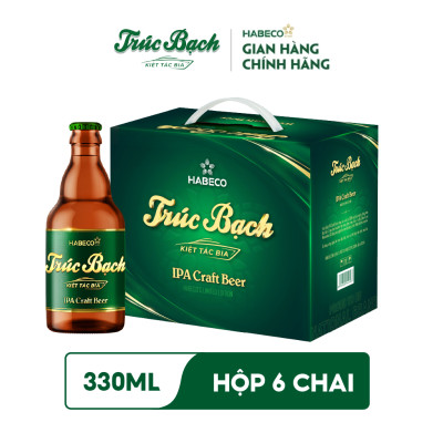 Bia Trúc Bạch IPA Craft - Hộp 6 chai 330ml