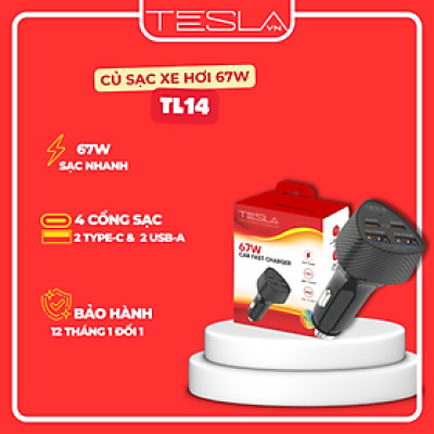 Củ sạc xe hơi hàng chính hãng TESLA TL14 67W | Bảo hành 12 tháng 1 đổi 1 | Made in Việt Nam