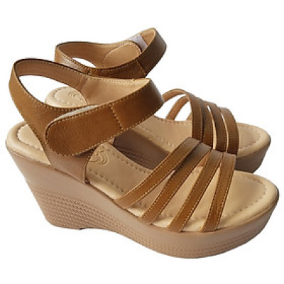 Giày Đế Xuồng Nữ BIGGBEN Da Bò Thật Cao 9 Phân SDX78