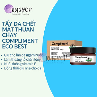Tẩy da chết mặt thuần chay Compliment Eco Best 100ml (dạng hũ)