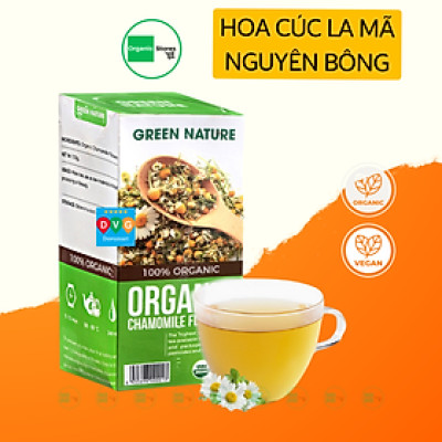 Hoa cúc la mã nguyên bông hữu cơ Chamomile Flowers 100gr - Green Nature