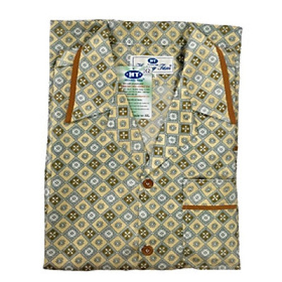 Bộ Pyjama HUONGTAM Phi bóng tay ngắn nam cao cấp(PNP02N5). Chất liệu vải polyester mềm mại, thoáng mát, không phai màu.