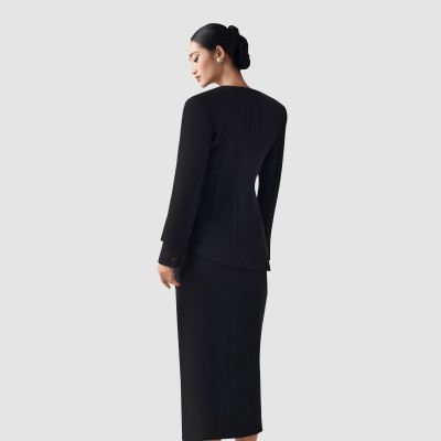 Chân váy bút chì xẻ KELSEY thiết kế cao cấp WHITE CHIC