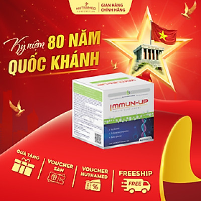 Gói bột uống Immun Up hỗ trợ hiệu quả cho viêm đường hô hấp trên (30 gói) - Nutramed