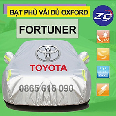 Bạt trùm xe ô tô 7 chỗ Toyota Fortuner vải dù oxford cao cấp áo trùm che phủ xe hơi, bạc xe oto chống nóng,mưa,bụi