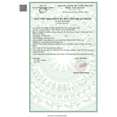 Siro Mệnh Môn Thủy PQA Hỗ Trợ Bồi Bổ Thận Âm, Mạnh Gân Cốt Và Tăng Cường Sức Khỏe Hộp 125ml