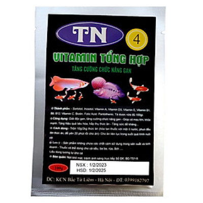 Vitamin tổng hợp 100GR cho cá cảnh, cá rồng, cá vàng, cá bảy màu guppy, cá rồng, cá Koi, ếch rùa, baba, lươn ...  