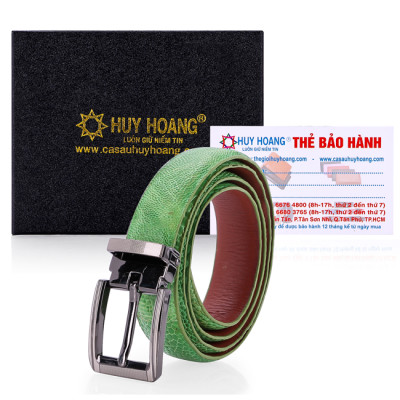 Thắt Lưng Nữ Da Đà Điểu Trơn Huy Hoàng HT5414 - Xanh Lá