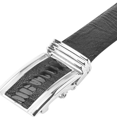 Thắt Lưng Nam Da Đà Điểu Bản Lớn Huy Hoàng HT4417 - Đen