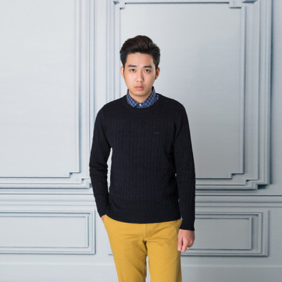 Áo len dài tay nam aligro ALEND027 màu đen