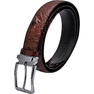 Thắt Lưng Nam Da Cá Sấu Nguyên Con Đầu Kim Huy Hoàng HT4220 - Nâu Đất