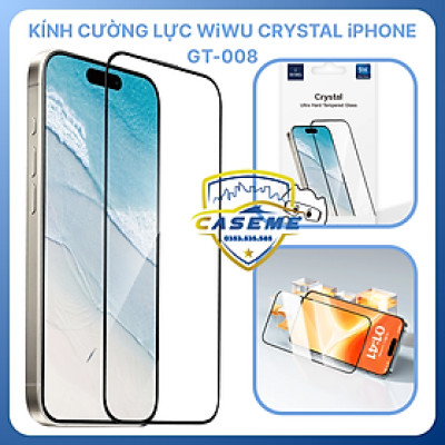 Kính Cường Lực Dành Cho iPhone 17, iPhone Air, iPhone 17 Pro, iPhone 17 Pro Max Wi WU GT-008 Trong Suốt, Chống Vân Tay - Hàng Chính Hãng