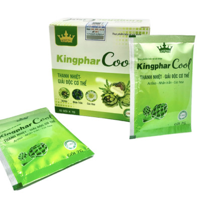 Cốm thanh nhiệt giải độc Kingphar cool, hộp 10 gói x 7 gam