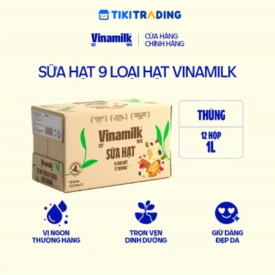 Thùng 12 hộp sữa 9 loại hạt Vinamilk Super Nut 1L