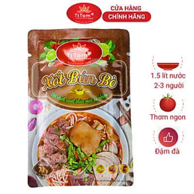 Xốt bún bò Titom gói 70g gia vị bún bò hoàn chỉnh dùng nấu nước lèo bún bò