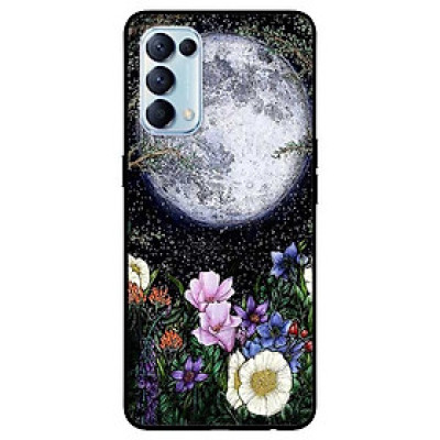 Ốp lưng dành cho Oppo Reno 5 mẫu Trăng Sáng Và Hoa