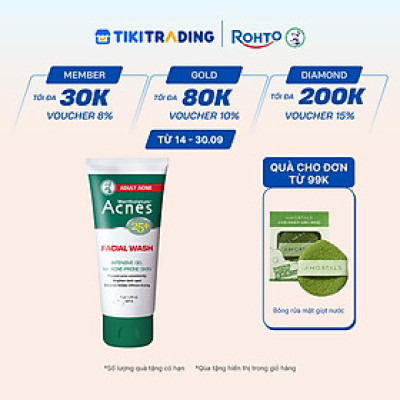 Sữa rửa mặt ngăn ngừa mụn dạng gel Acnes 25+ Facial Wash 100g