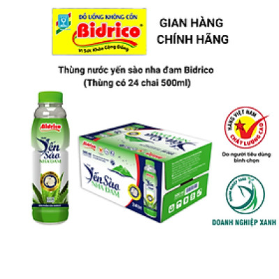 Nước Yến Sào Nha Đam Bidrico ( Thùng 24 chai 500ml )