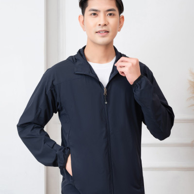 Áo khoác gió 1lớp ALIGRO màu navy AK1G.2