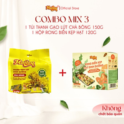 [COMBO MIX 3]Rong biển kẹp hạt dinh dưỡng 120g + Thanh gạo lứt chà bông/rong biển mix hạt 150g Mailey