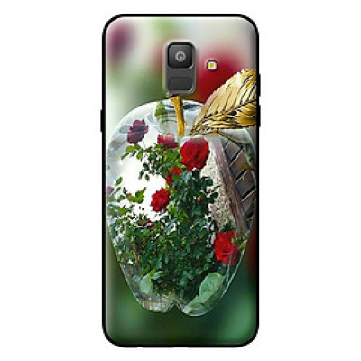 Ốp lưng cho Samsung Galaxy A6 2018 táo trắng 1 - Hàng chính hãng