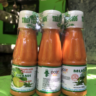 Combo 6 Chai Muối Ớt Chanh Đỏ Nha Trang 130gr
