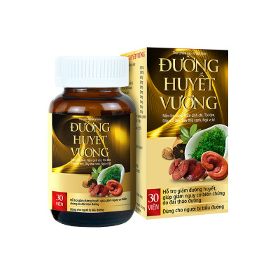 Viên Uống Hỗ Trợ Giảm Đường Huyết và Giảm Nguy Cơ Biến Chứng Của Đái Tháo Đường - Đường Huyết Vương Hủ 30 viên